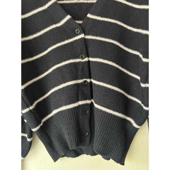 Ella Moss Black and Pink Striped Cardigan Size Small - Picture 7 of 10